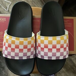 Vans Rainbow Slides Sz 7